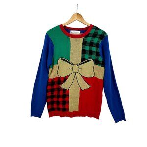 Jolly‎ Sweaters Christmas Mens Size M  38-40 Ugly Holiday Metallic Party
